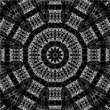 Ayrıntılı siyah beyaz mozaiği kapat