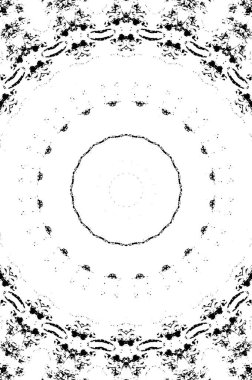 Siyah ve beyaz süslemeli arka plan. Mandala deseni.