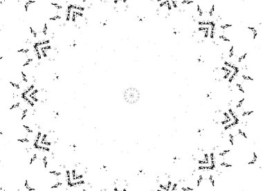 Siyah ve beyaz süslemeli arka plan. Mandala deseni.