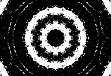 Süslü siyah beyaz arka plan. Mandala deseni.