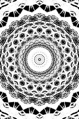 Siyah ve beyaz süslemeli arka plan. Mandala deseni.
