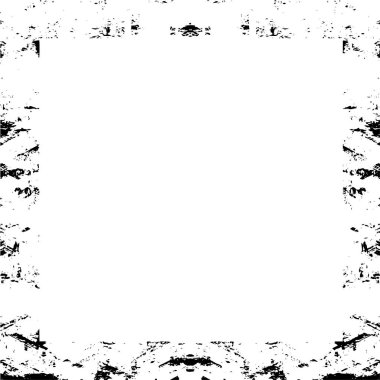 Beyaz arkaplanda Grunge kare çerçeve