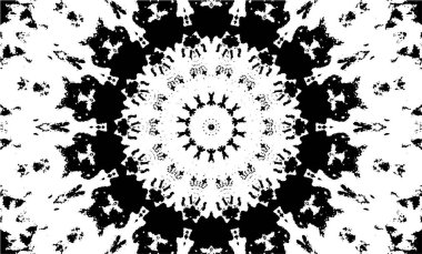 Süslü siyah beyaz arka plan. Mandala deseni.