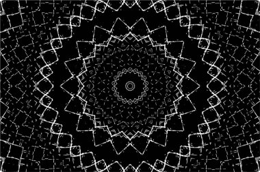 Siyah ve beyaz süslemeli arka plan. Mandala deseni.