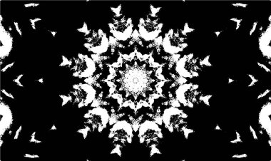 Süslü siyah beyaz arka plan. Mandala deseni.