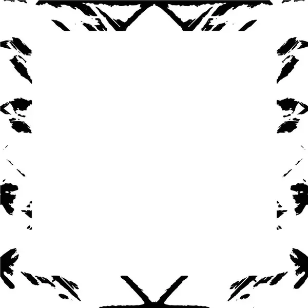 Schwarzer Abstrakter Rahmen Auf Weißem Hintergrund Monochromer Hintergrund — Stockvektor
