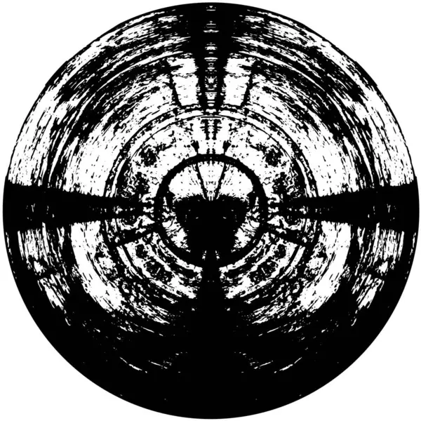 Abstrakti Musteympyrä Valkoisella Pohjalla Vektori Kuva Pyöreä Grunge Leima — vektorikuva