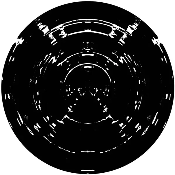 Abstrakt Bläck Cirkel Vit Bakgrund Vektor Illustration Runda Grunge Stämpel — Stock vektor