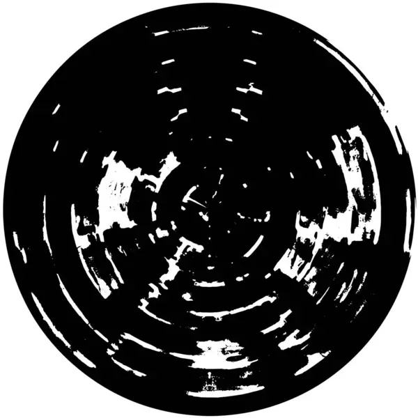 Abstracte Inktcirkel Witte Achtergrond Vectorillustratie Ronde Grunge Stempel — Stockvector