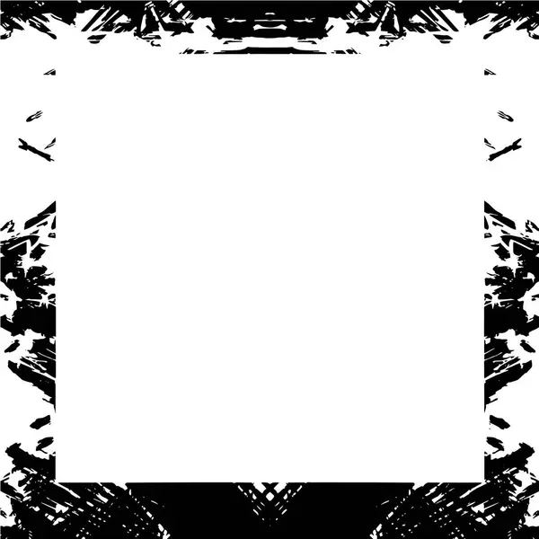 Zwart Abstract Frame Witte Achtergrond Monochrome Achtergrond — Stockvector