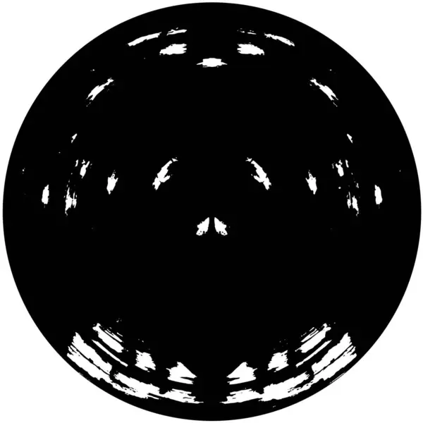 Illustrazione Vettoriale Della Forma Astratta Del Cerchio Nero Sfondo Bianco — Vettoriale Stock