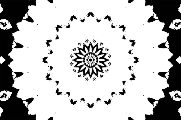 Abstracto Creativo Patrón Blanco Negro Ilustración Vectorial Hermoso Fondo Ornamental — Vector de stock