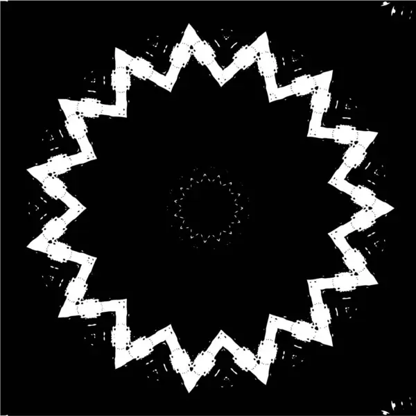 Kaleydoskopik Süslemeli Siyah Beyaz Arkaplan — Stok Vektör
