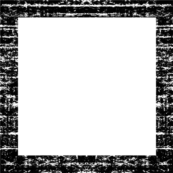 Grunge Quadratischer Rahmen Auf Weißem Hintergrund — Stockvektor