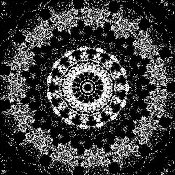 Kaleydoskopik süslemeli siyah beyaz arkaplan