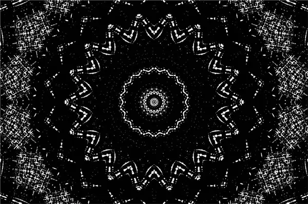 Siyah ve beyaz süslemeli arka plan. Mandala deseni.