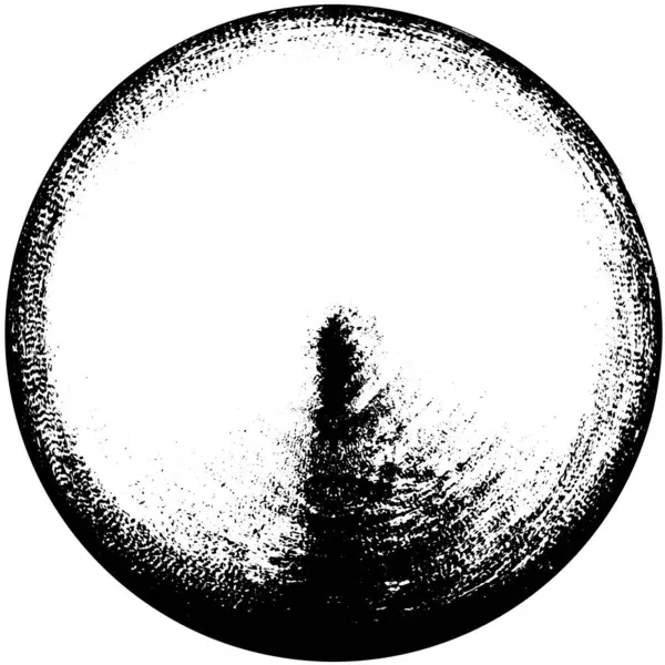 Black Circle Shape White Background Vector Illustration — Stock Vector