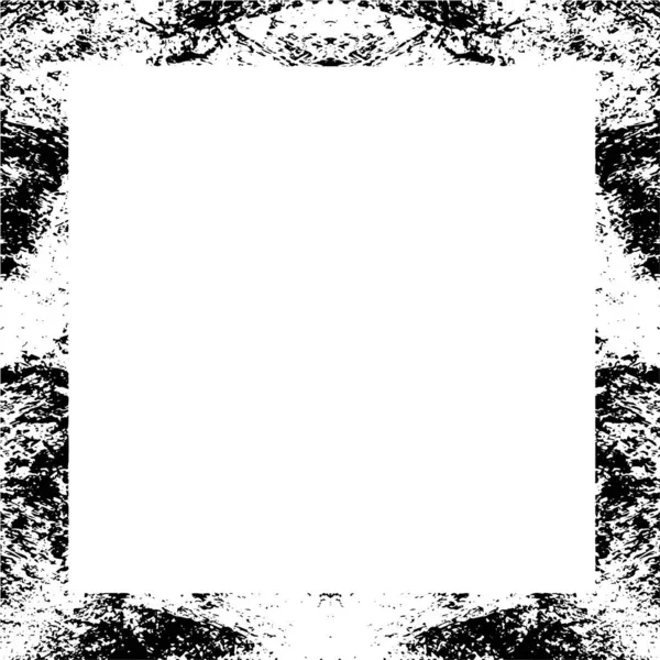 Grunge Cadre Carré Sur Fond Blanc — Image vectorielle