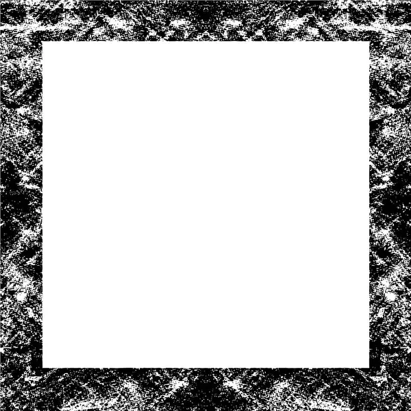 Grunge Čtvercový Rám Bílém Pozadí — Stockový vektor