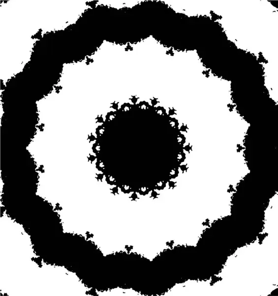 Калейдоскопічний Декоративний Чорно Білий Фон — стоковий вектор