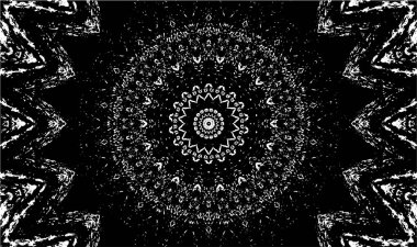 Siyah beyaz monokrom eski grunge vintage eskimiş arka plan soyut antika desenli retro model.  