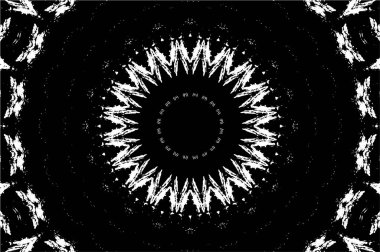Siyah ve beyaz süslemeli arka plan. Mandala deseni.