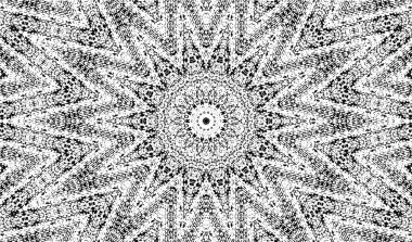 Siyah ve beyaz süslemeli arka plan. Mandala deseni.