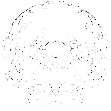 Beyaz zemin üzerinde soyut grunge daire, güzel siyah ve beyaz desen