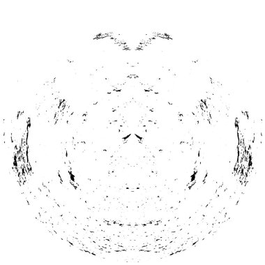 Beyaz zemin üzerinde soyut grunge daire, güzel siyah ve beyaz desen