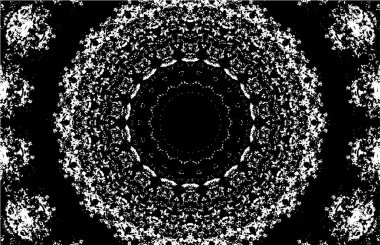 Süslü siyah beyaz arka plan. Mandala deseni.