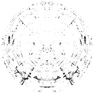 Beyaz zemin üzerinde soyut grunge daire, güzel siyah ve beyaz desen