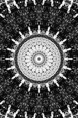 Siyah ve beyaz süslemeli arka plan. Mandala deseni.