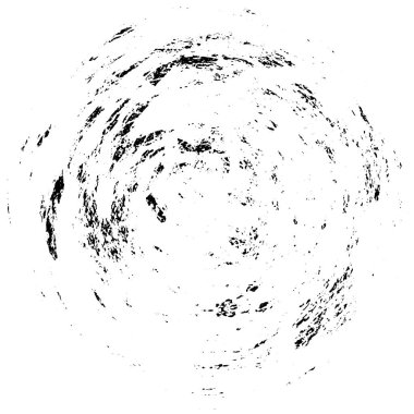 Beyaz zemin üzerinde soyut grunge daire, güzel siyah ve beyaz desen