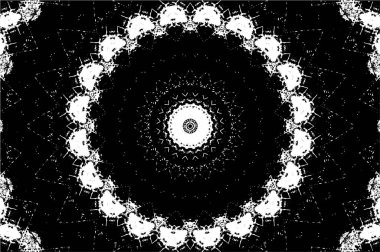 Siyah ve beyaz süslemeli arka plan. Mandala deseni.