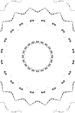 Siyah ve beyaz süslemeli arka plan. Mandala deseni.