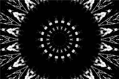 Siyah beyaz monokrom eski grunge vintage eskimiş arka plan soyut antika desenli retro model.  