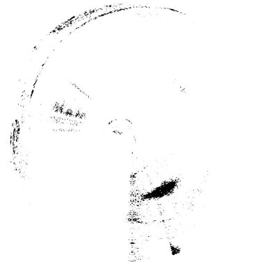 Beyaz zemin üzerinde soyut grunge daire, güzel siyah ve beyaz desen