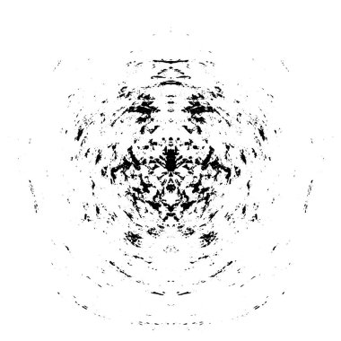 Beyaz zemin üzerinde soyut grunge daire, güzel siyah ve beyaz desen