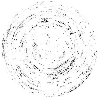 Beyaz zemin üzerinde soyut grunge daire, güzel siyah ve beyaz desen