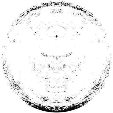 Beyaz zemin üzerinde soyut grunge daire, güzel siyah ve beyaz desen