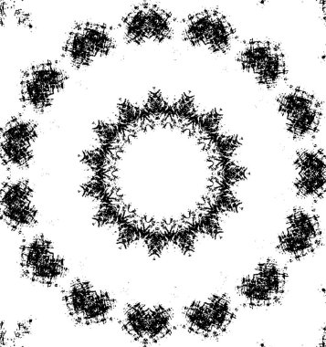 Kaleydoskopik süslemeli siyah beyaz arkaplan