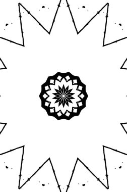 Soyut yaratıcı siyah beyaz desen, vektör çizimi. güzel süs arkaplanı