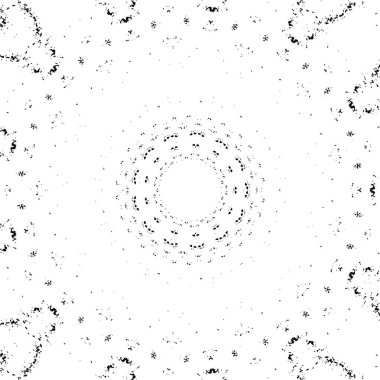Siyah ve beyaz süslemeli arka plan. Mandala deseni.