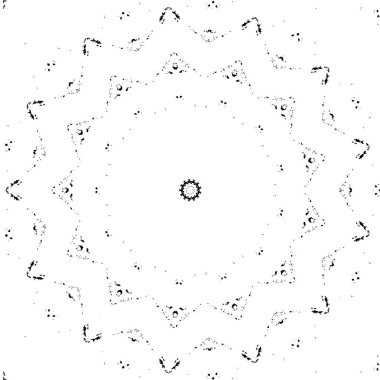 Siyah ve beyaz süslemeli arka plan. Mandala deseni.