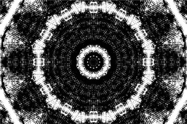 Süslü siyah beyaz arka plan. Mandala deseni.