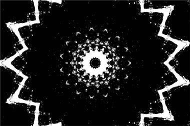 Kaleydoskopik süslemeli siyah beyaz arkaplan