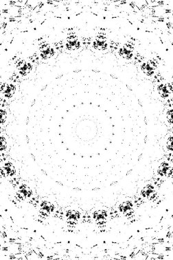 Siyah ve beyaz süslemeli arka plan. Mandala deseni.