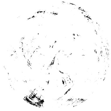 Beyaz zemin üzerindeki soyut grunge çemberi, yaratıcı siyah beyaz desen, mürekkep dokusu