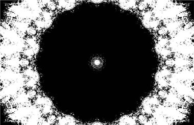 Süslü siyah beyaz arka plan. Mandala deseni.