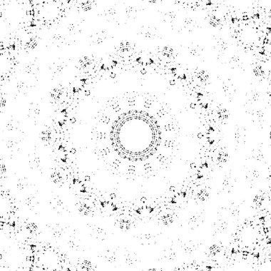 Siyah ve beyaz süslemeli arka plan. Mandala deseni.
